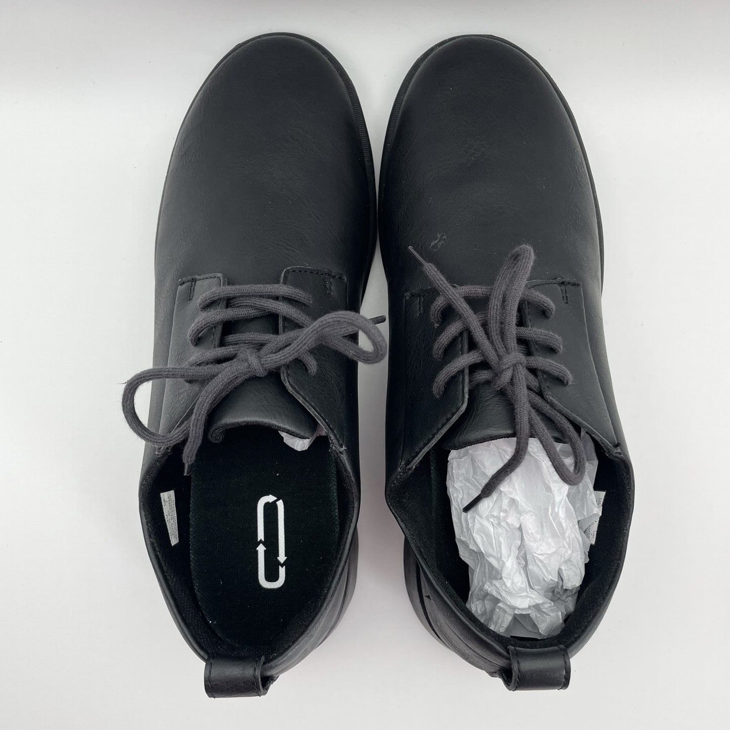 Ponto Womens The Pacific Oxford Shoe US 9 M Black Recycled Leather NWOB