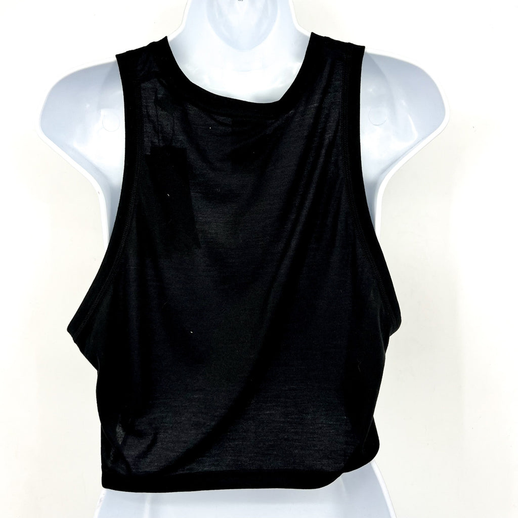 ADIDAS Womens Train Essentials Boxy Workout Tank Top Medium Black White NWT