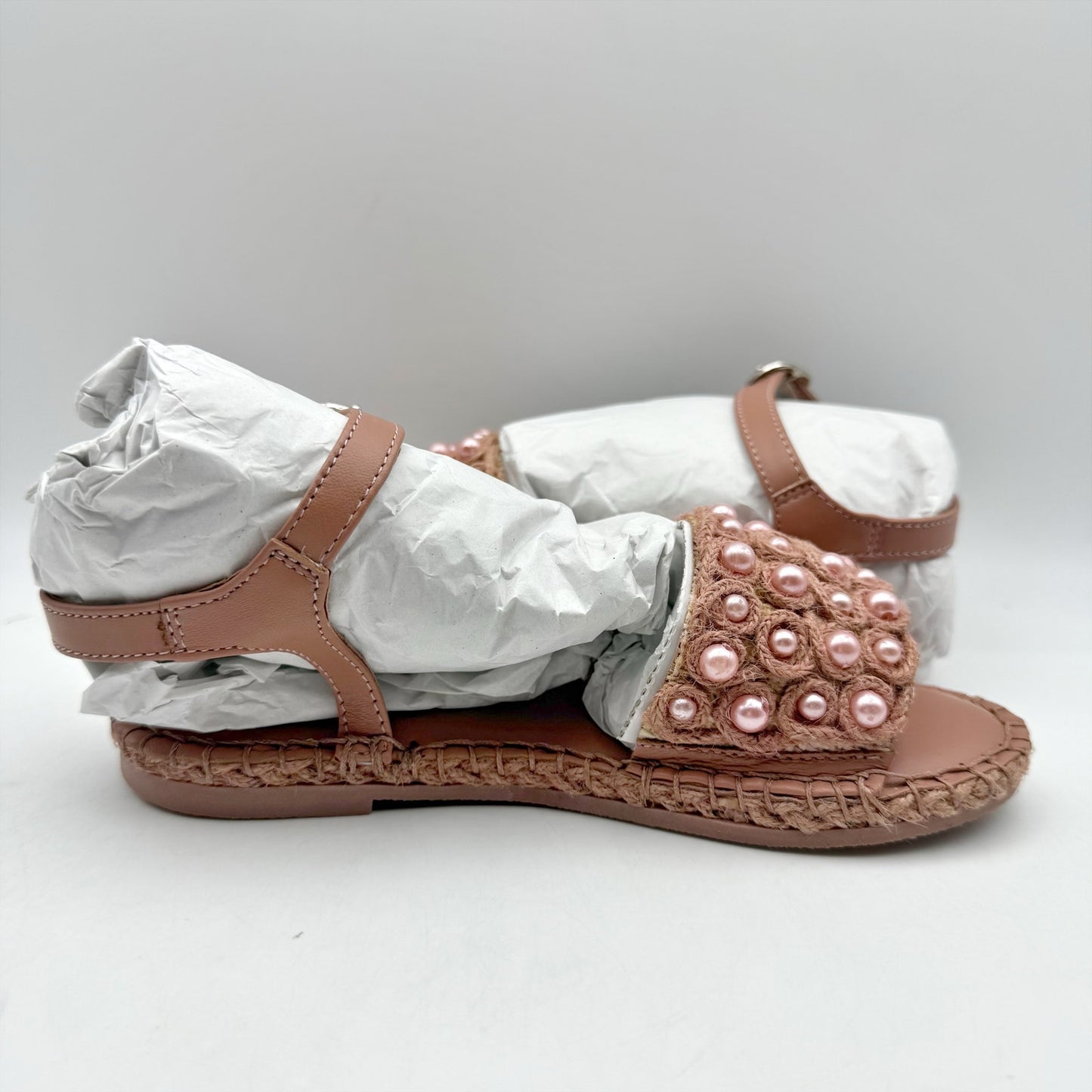 Sam Edelman Kids Holly Sandals US 1 M EU 32 Pink Linen NIB