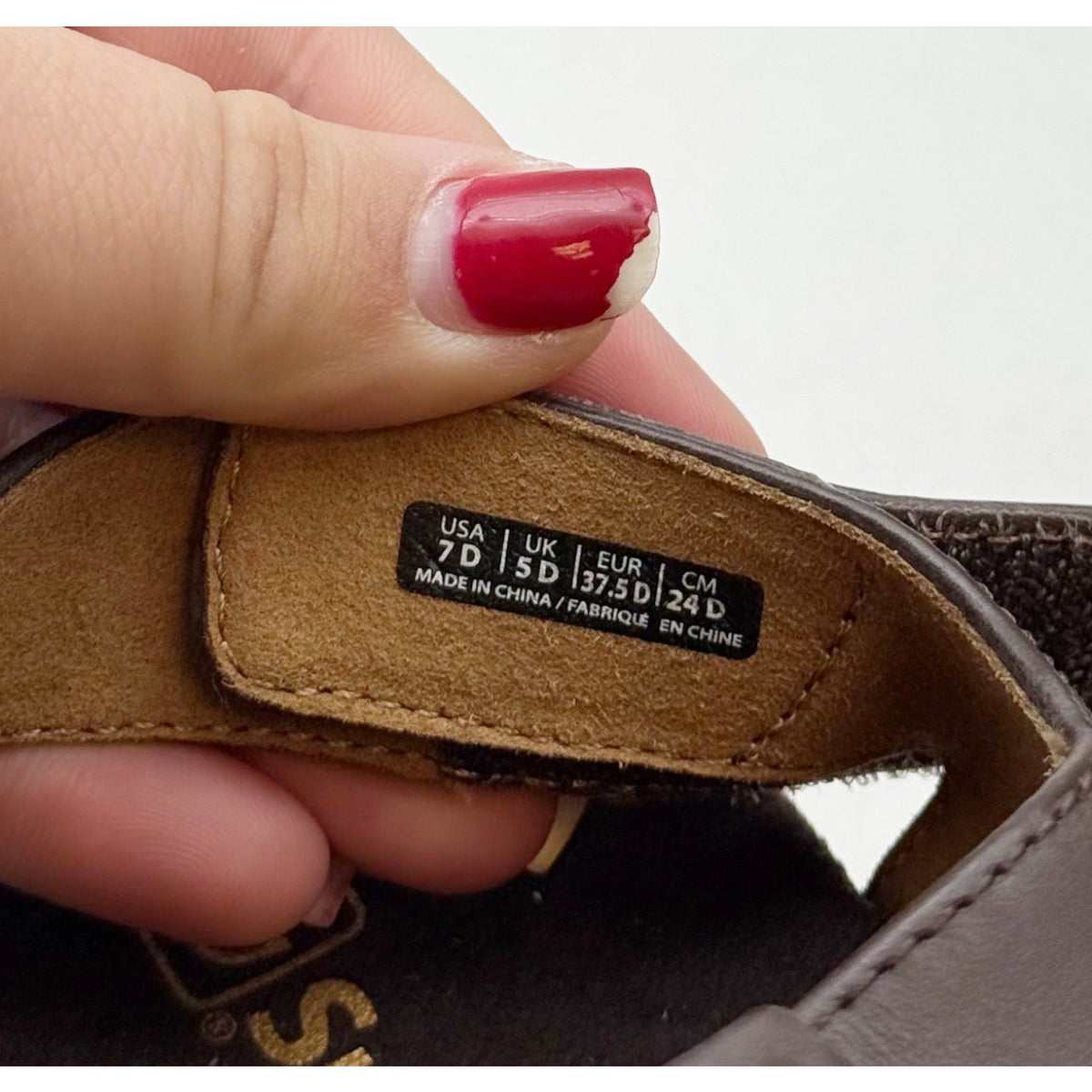 Spenco Womens Anabel Hook & Loop Sandal 7 Wide EU 37.5 French Roast Brown NIB