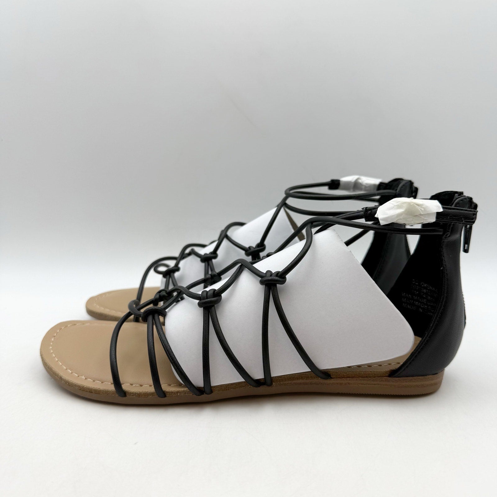 Sun + Stone Womens Okenaa Strappy Gladiator Sandals US 5 M Black NIB
