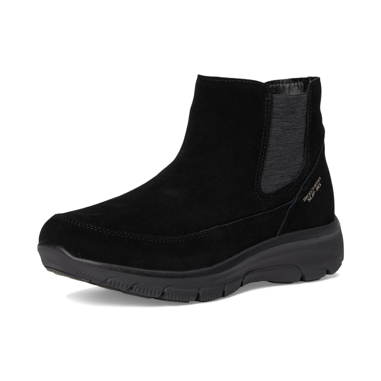 Skechers Womens Slip Ins Easy Going Icon Ankle Chelsea Boots Size 8.5 Black NIB