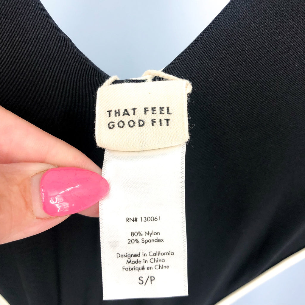L*SPACE Women's Devi Classic One Piece Swimsuit Small Black Cream Colorblock NWT