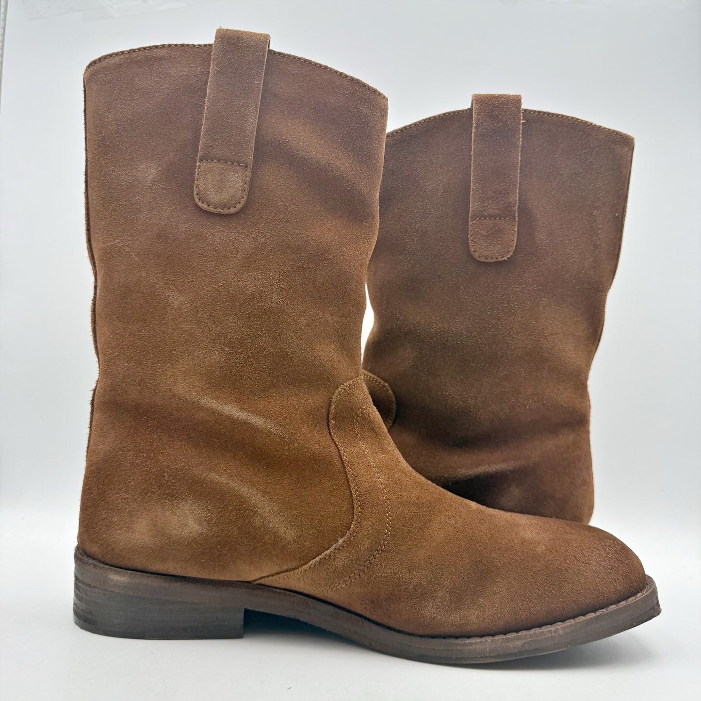 Free People Womens Easton Equestrian Ankle Boots US 9.5 EU 40.5 Brown Suede NIB