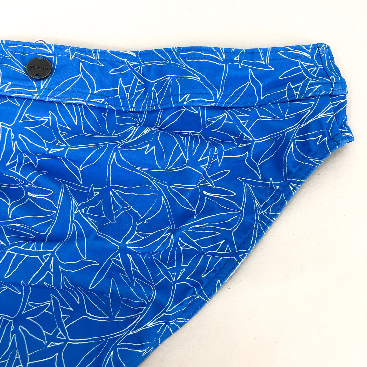 PRANA Women's Ramba Bikini Bottom Large Blue Floret Print UPF 50 NWT