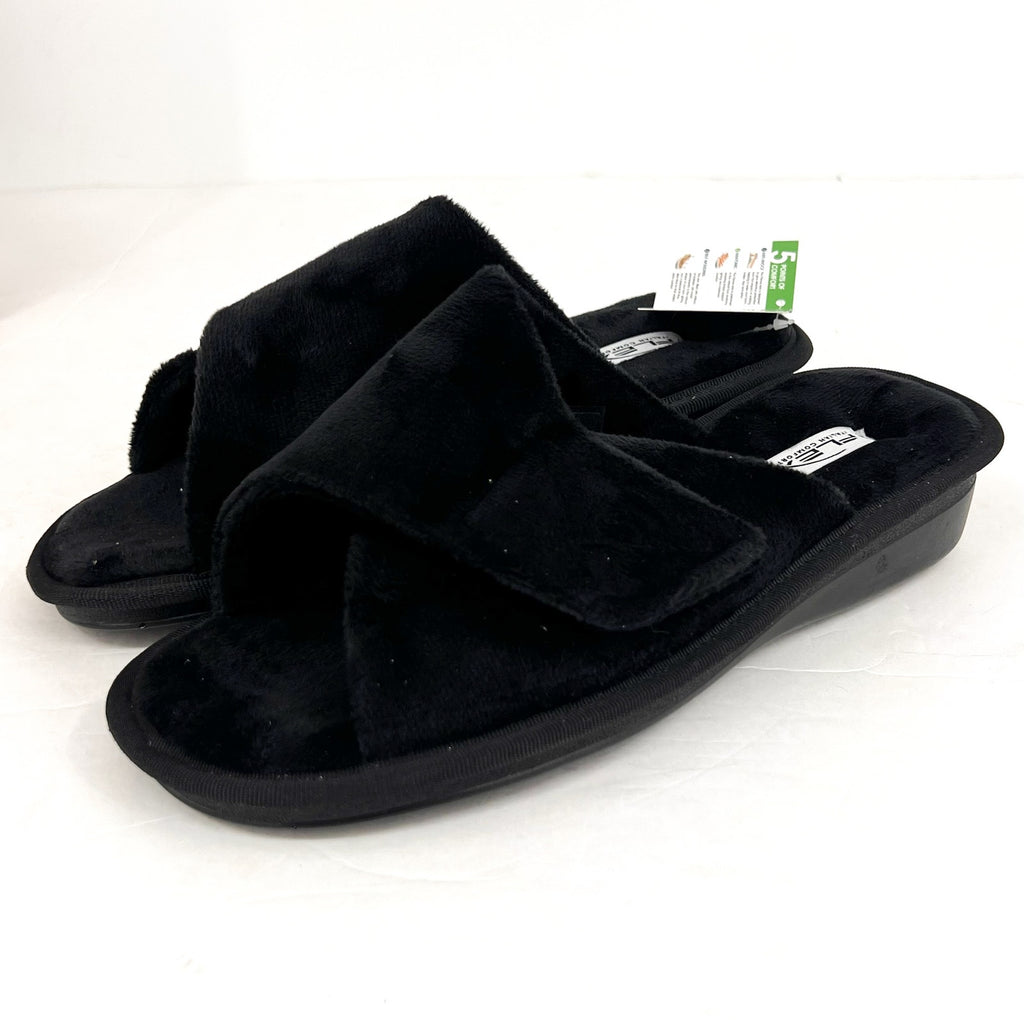 PHOTOS - FLEXUS Women's Sweet Dream Slide Slippers US 11 EU 42 Black Cushioned NWOB