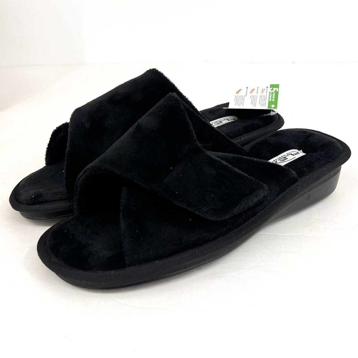 PHOTOS - FLEXUS Women's Sweet Dream Slide Slippers US 11 EU 42 Black Cushioned NWOB