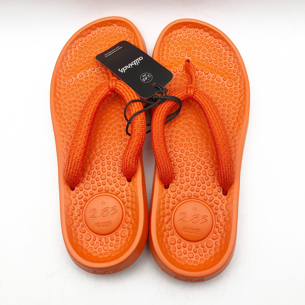 Allbirds Sugar Zeffer 2 Sandals Mens 9 Womens 11 Bright Orange Flip Flops NWT