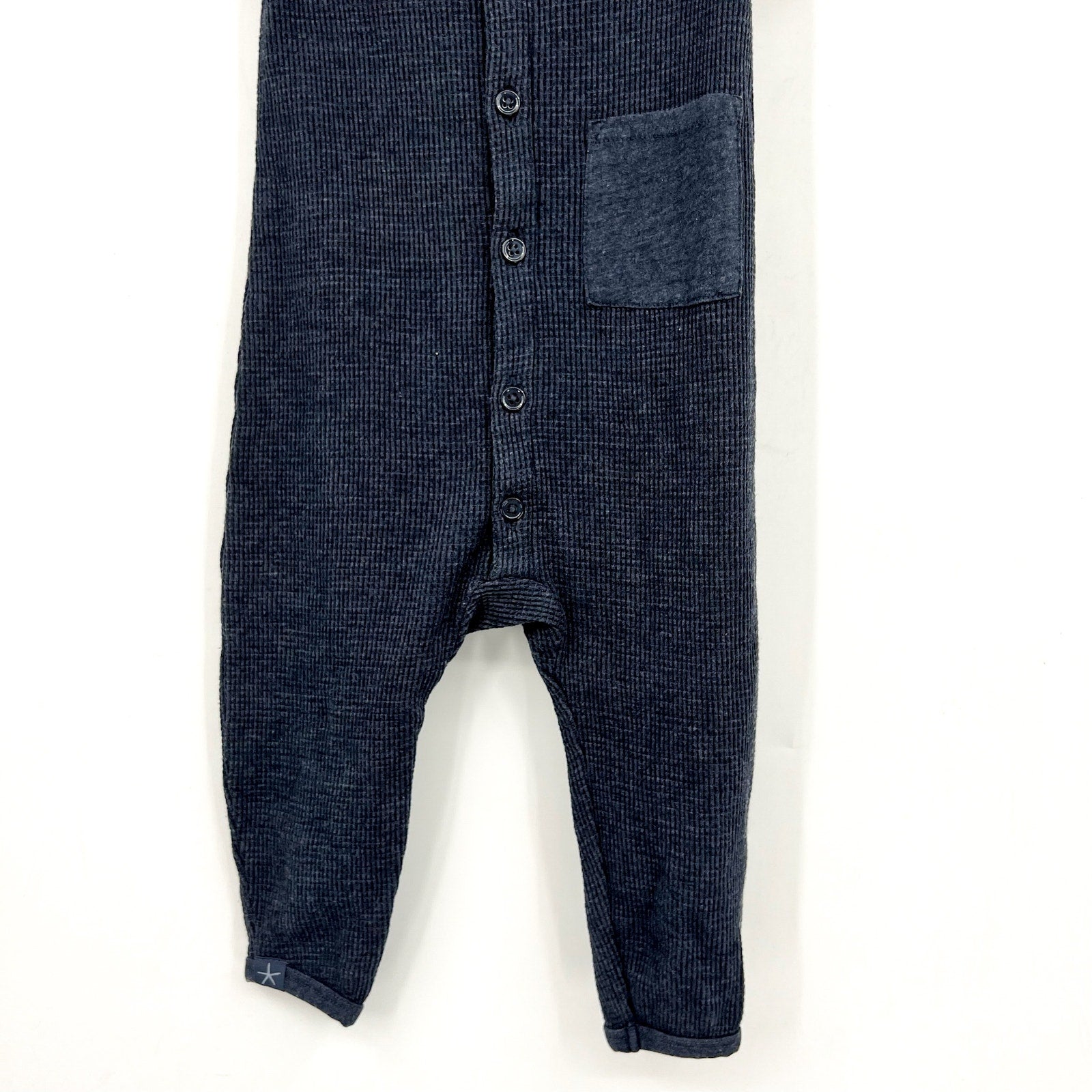 BAREFOOT DREAMS Cozychic Malibu Baby Waffle One Piece Set 12-18 Months Blue NWT