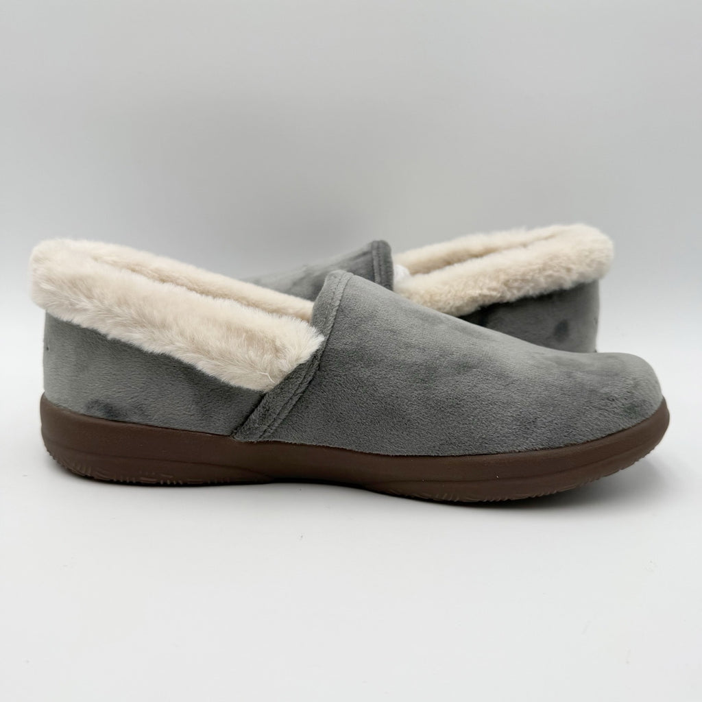 Vionic Womens Clare Slippers Size 8 M EU 38.5 Grey Charcoal Slip On NIB