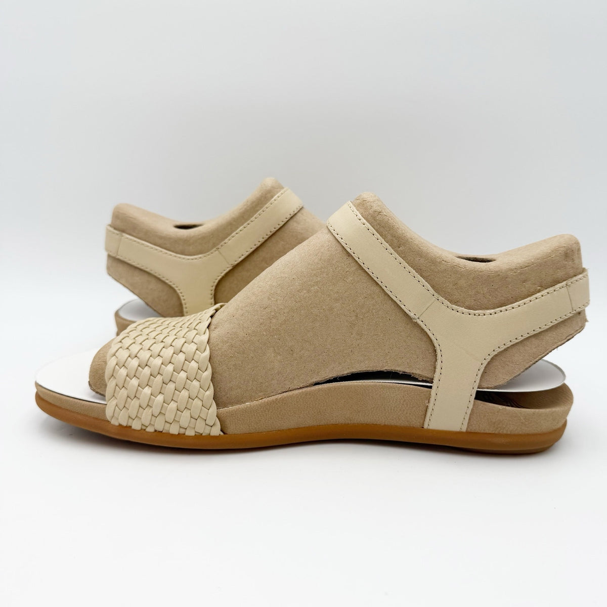 DANSKO Womens Jodie Sandals EU 40 US 9.5-10 Vanilla Tan Woven Leather NIB
