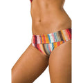 PRANA Women's Marta Bikini Bottoms Large Gold Baja Stripe Hipster NWT