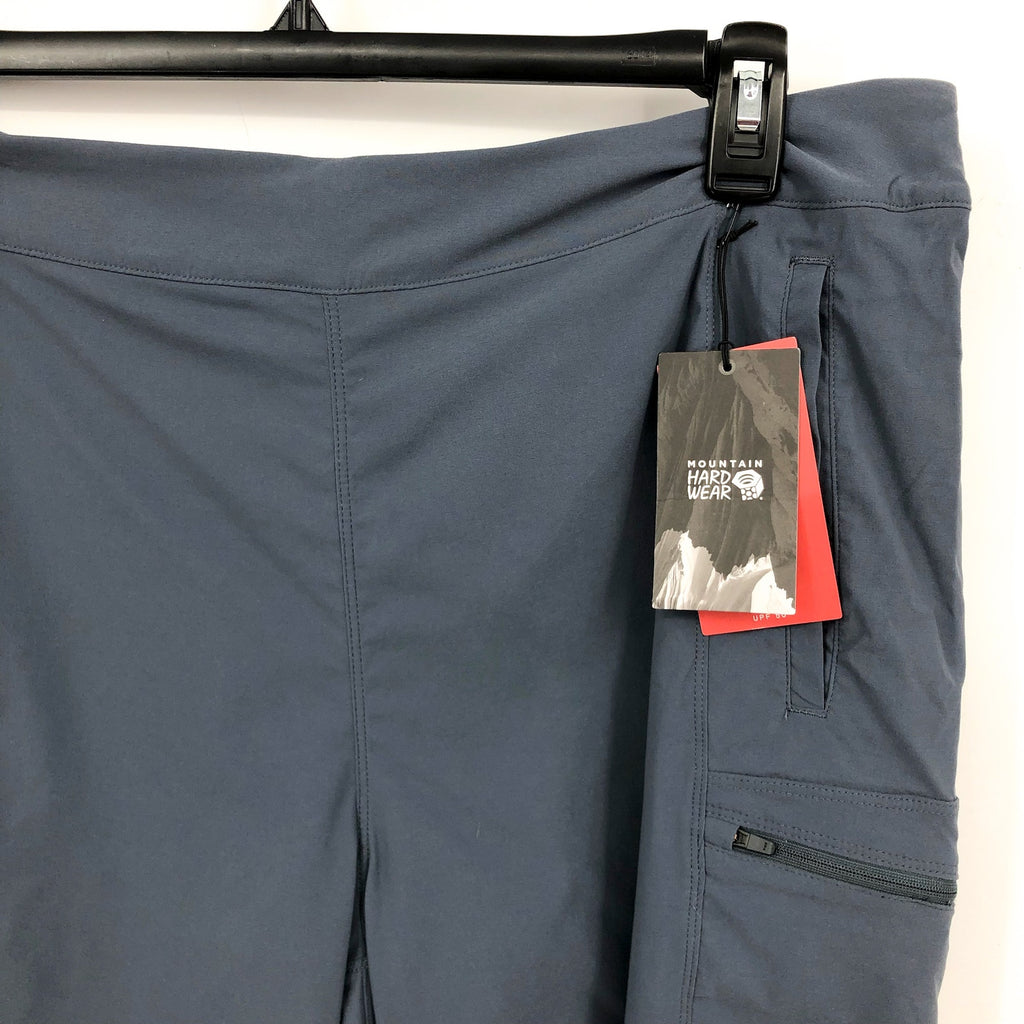 MOUNTAIN HARDWEAR Women's Dynama Bermuda Shorts XL Blue Slate High Rise NWT