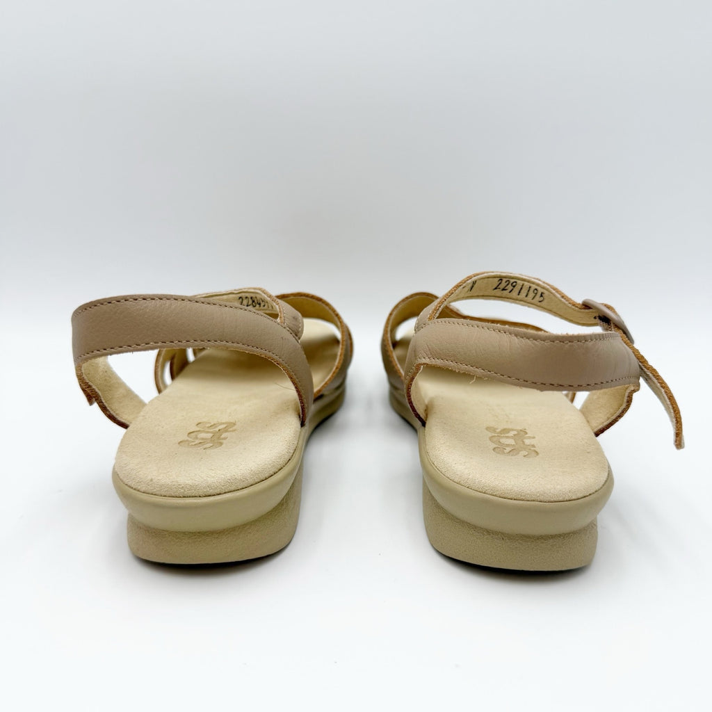 SAS Womens Huarache Sandals Size 7 NARROW Tan Leather Adjustable Strap NWOB