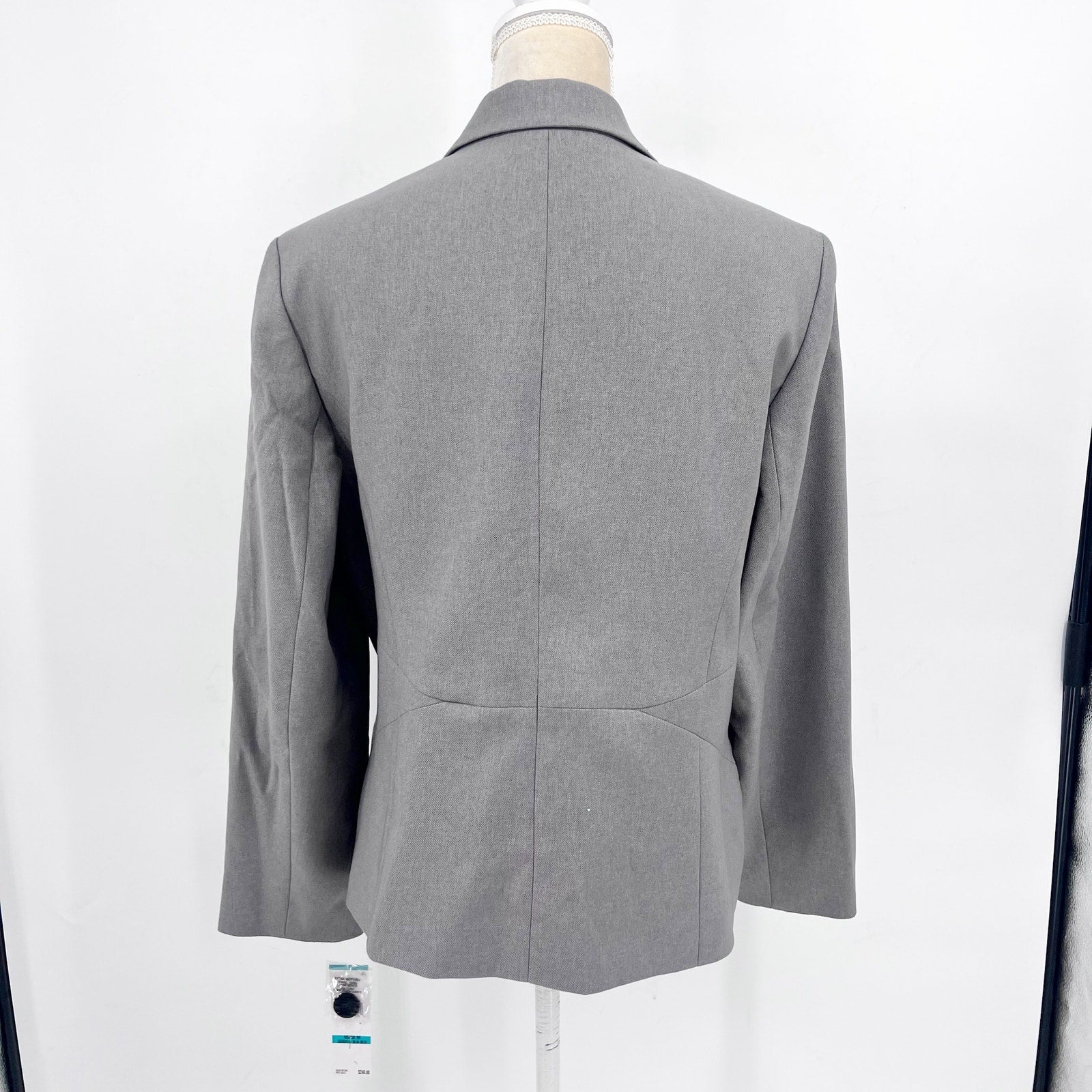 LE SUIT Women's Two Button Blazer Jacket Size 16 Gray Professional Business NWT