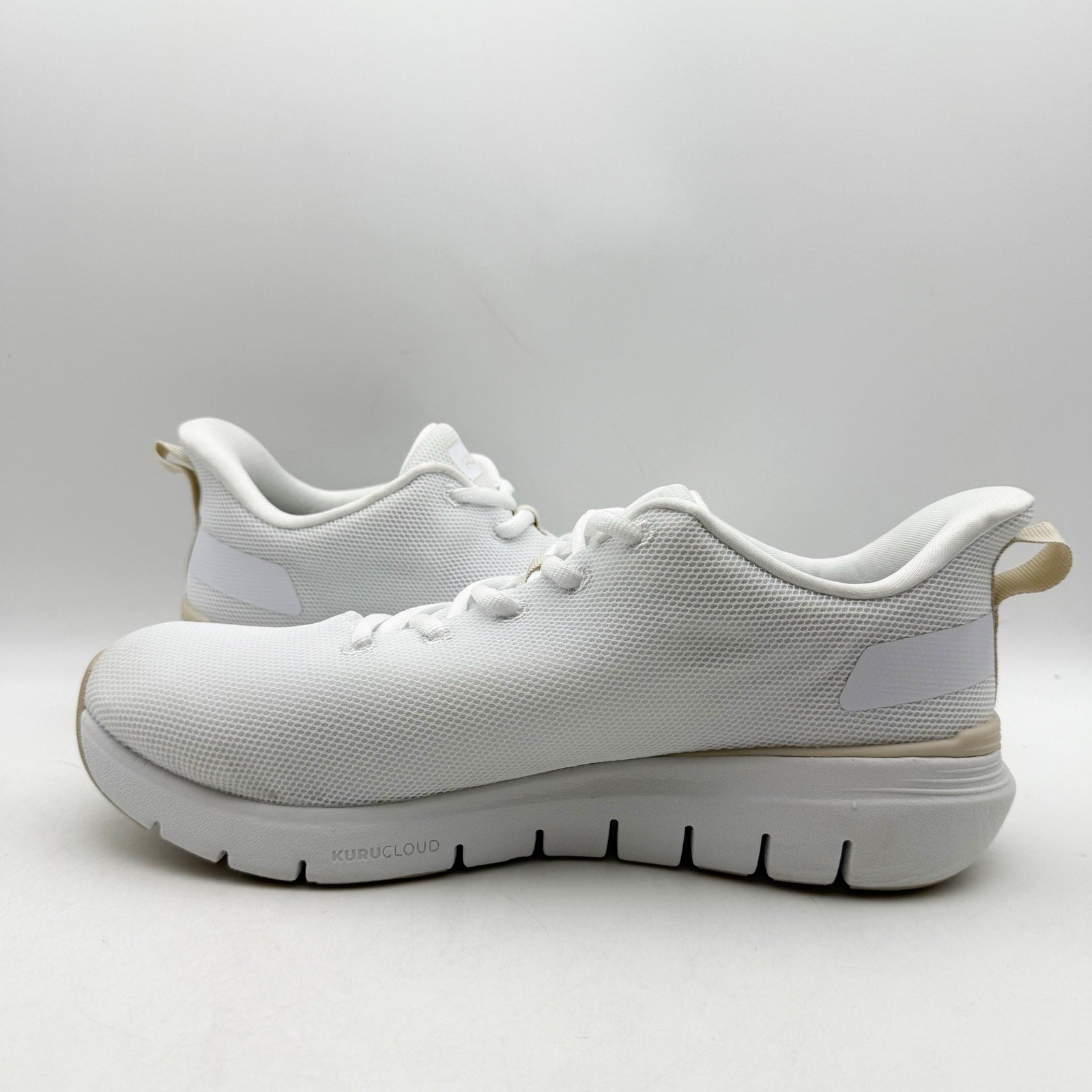 KURU Womens Flex Via Sneakers US 10 M White Athletic Shoes NWOB