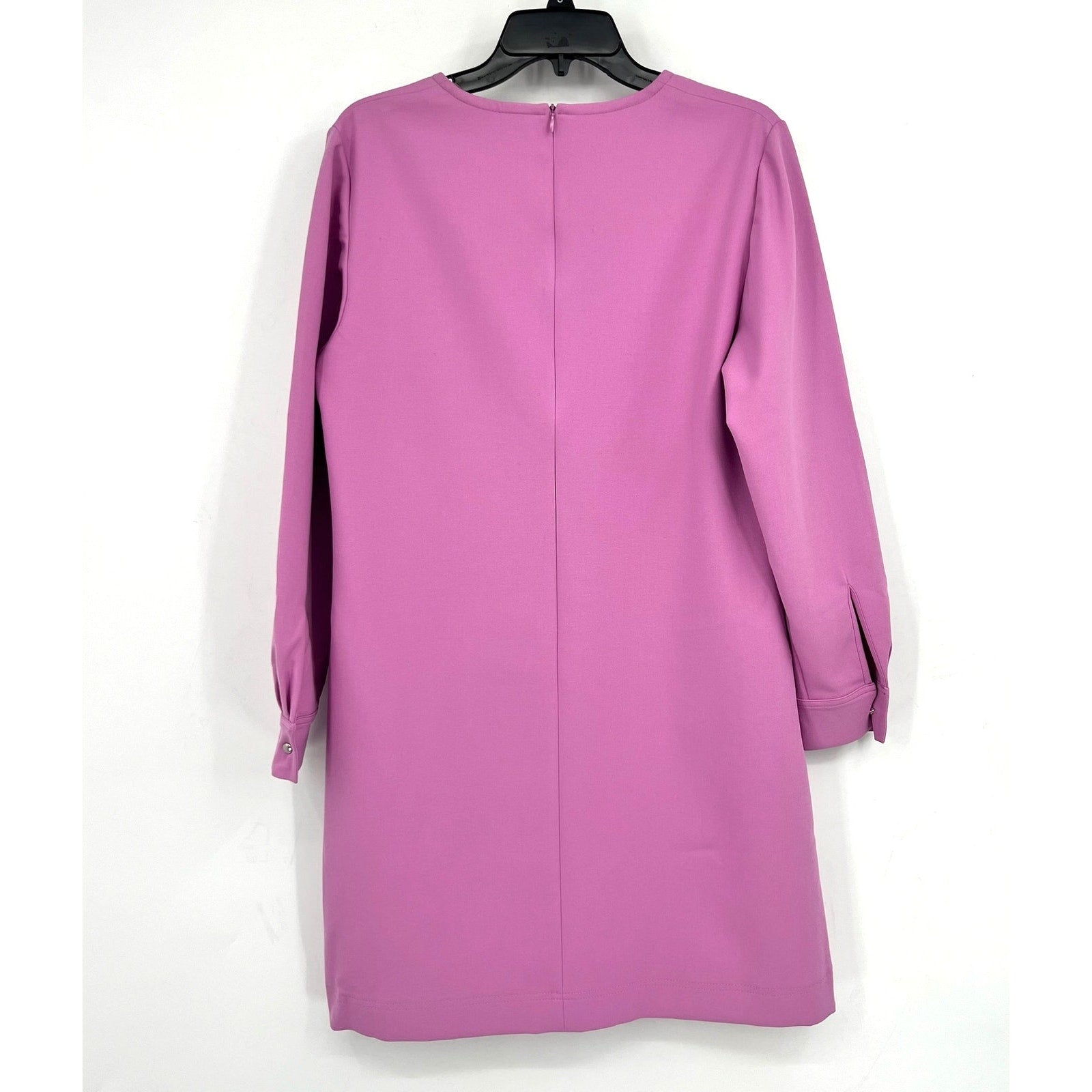 HUGO BOSS Womens Ditama A-Line Dress US 6 Blossom Purple Long Sleeve V Neck NWT
