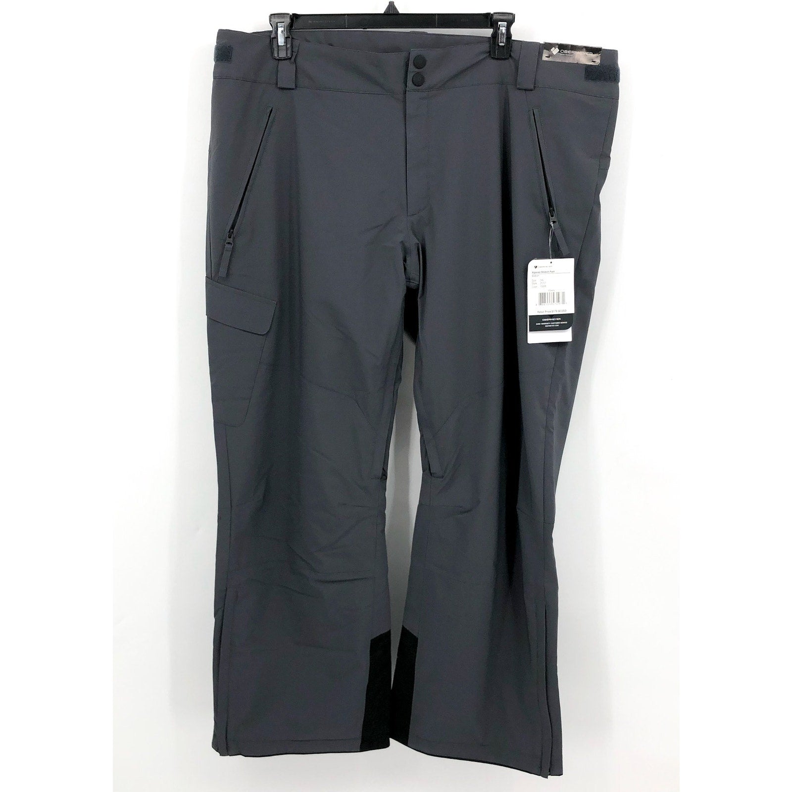 OBERMEYER Men's Alpinist Stretch Snow Pants 3XL Dark Grey Waterproof NWT
