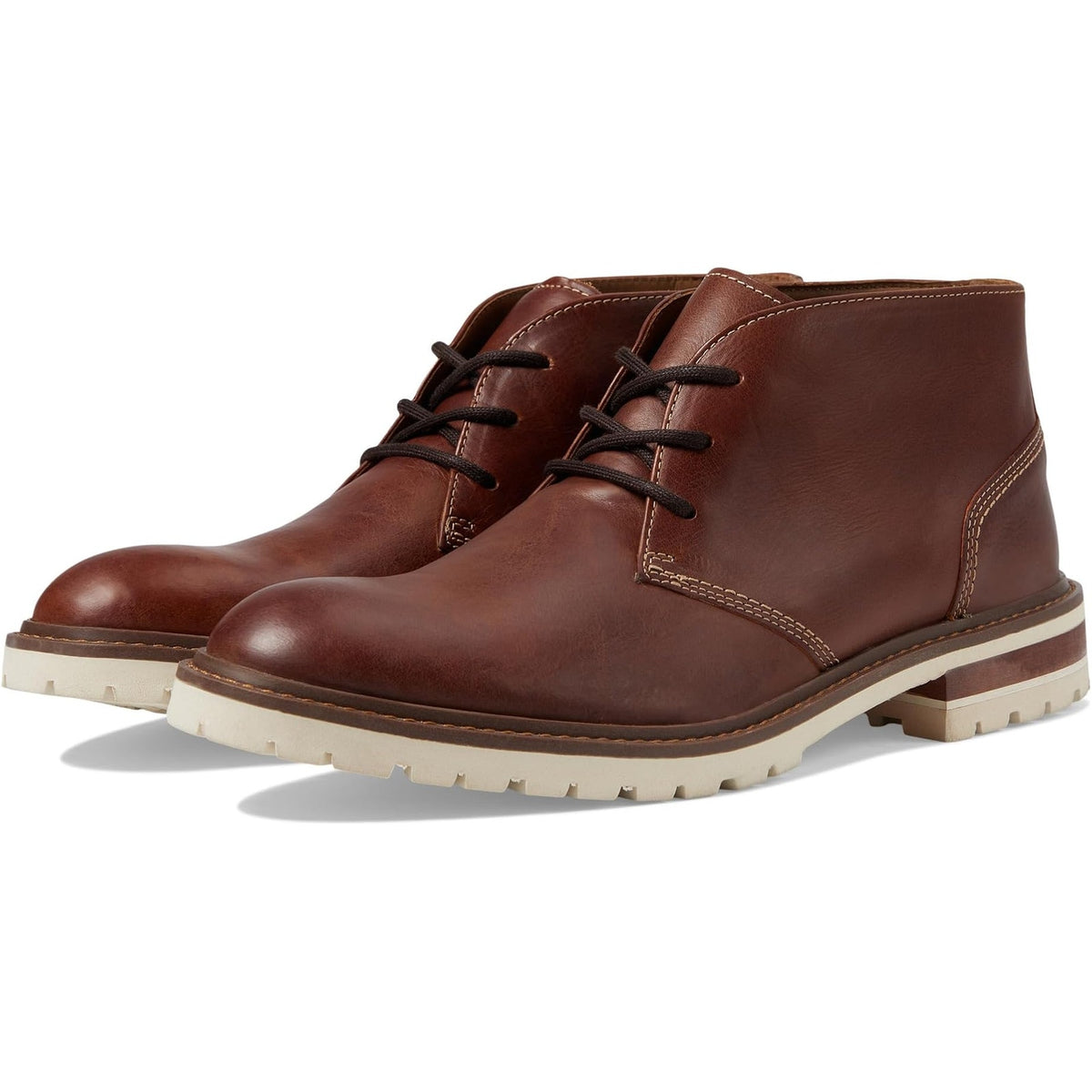 Johnston & Murphy Mens Barrett Chukka Boots Size 12 M Tan Full Grain Leather NIB