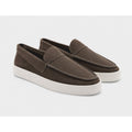 Saint Morta Men's Hemisphere Slip On Loafers Size 8 Brown White Suede NIB