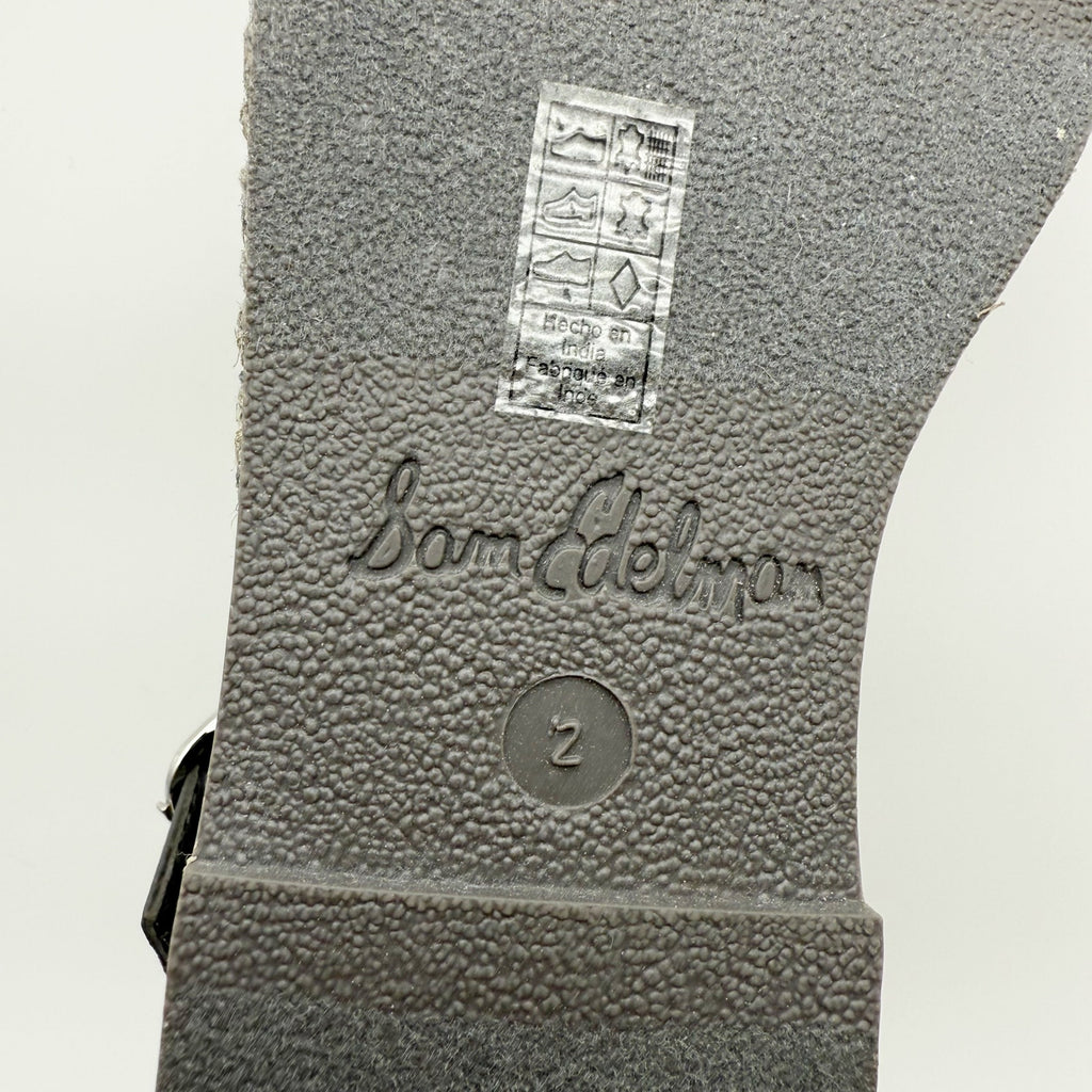 Sam Edelman Kids Holly Sandals US 2 M EU 33.5 Mockingbird Grey Linen NIB