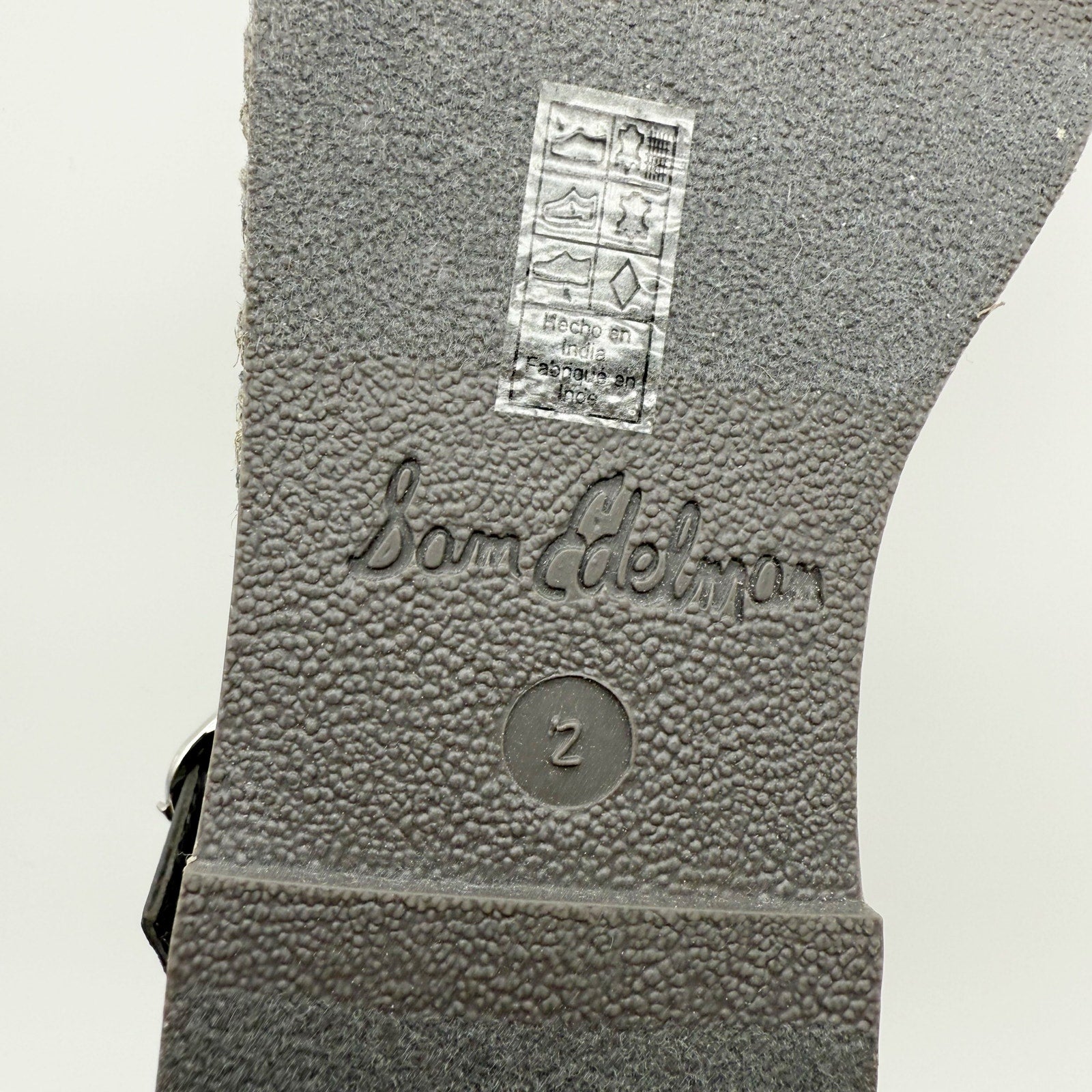 Sam Edelman Kids Holly Sandals US 2 M EU 33.5 Mockingbird Grey Linen NIB