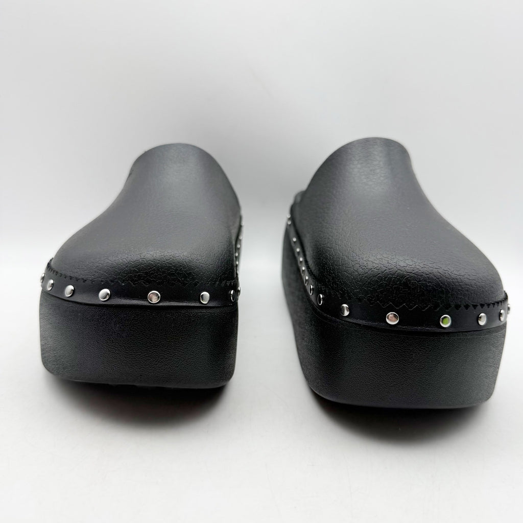 Crocs Womens Dylan Platform Clogs US 7 EU 37.5 Black Studded NIB