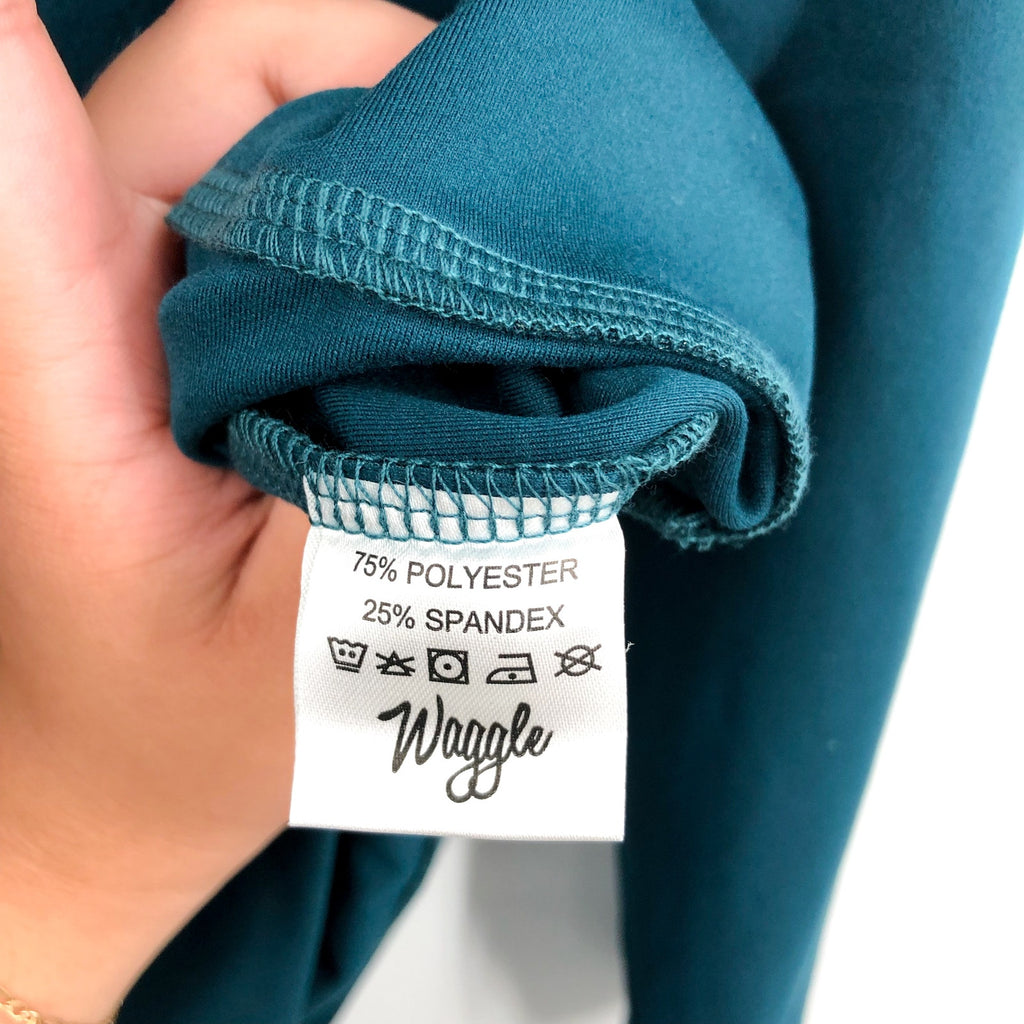WAGGLE Men's Kentucky Buck 1/4 Zip Pullover Medium Teal Green NWT