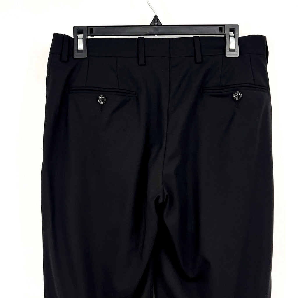 TED BAKER Men's Jim CT Dress Pants 31R Black Flat Front 100% Wool NWT