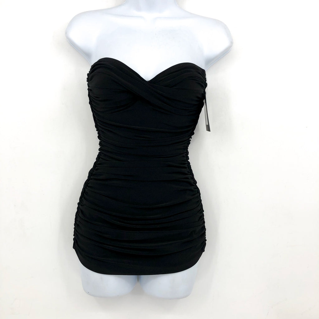 NORMA KAMALI Womens Walter Mio One Piece Swimsuit XS Black Strapless NWT