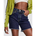 LEVIS Womens 501 Mid Thigh Long Jean Shorts Size 26 US 2/4 Blue 858330019 NWT