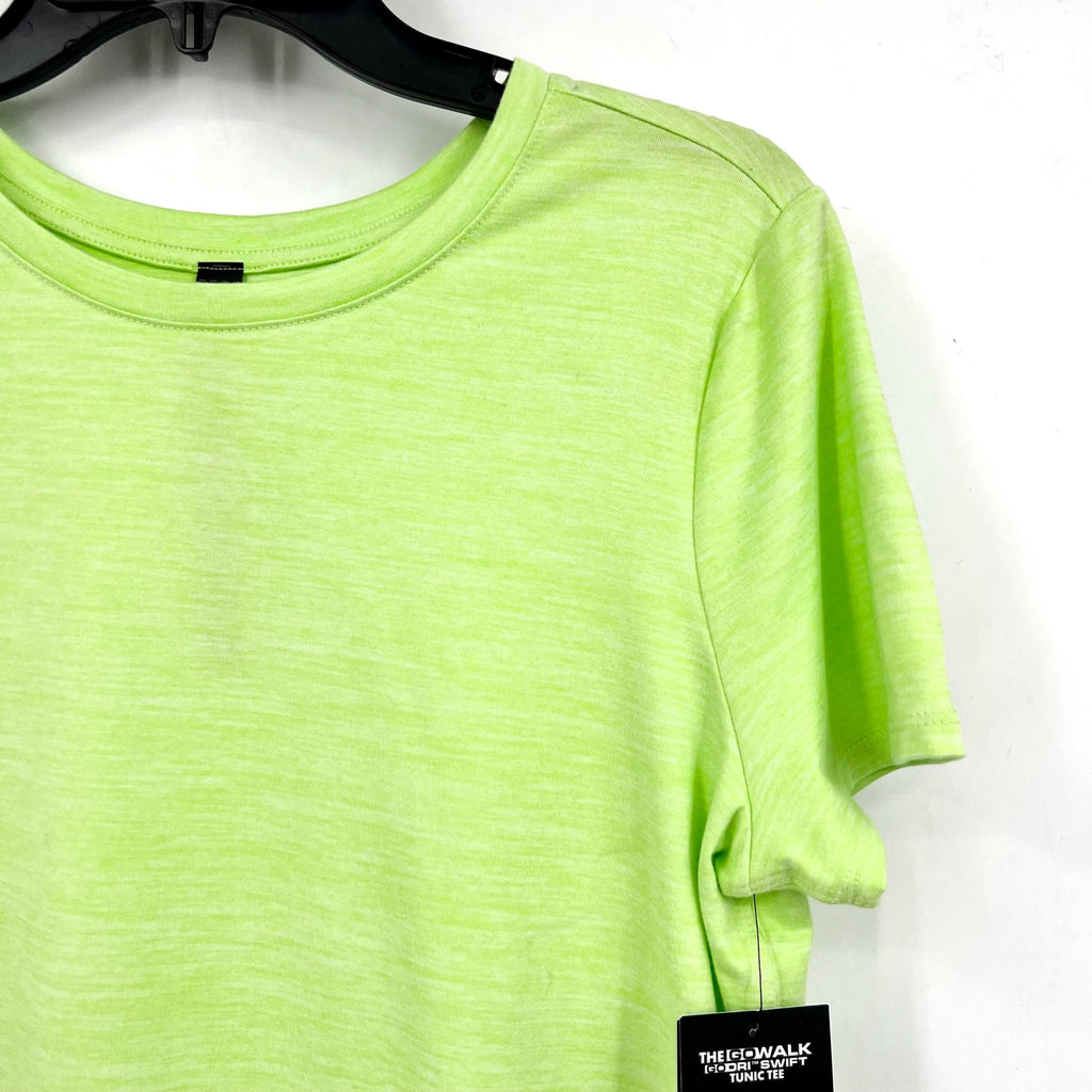 SKECHERS Women's GO DRI Swift Tunic Tee Medium Lime Green Short Sleeve NWT