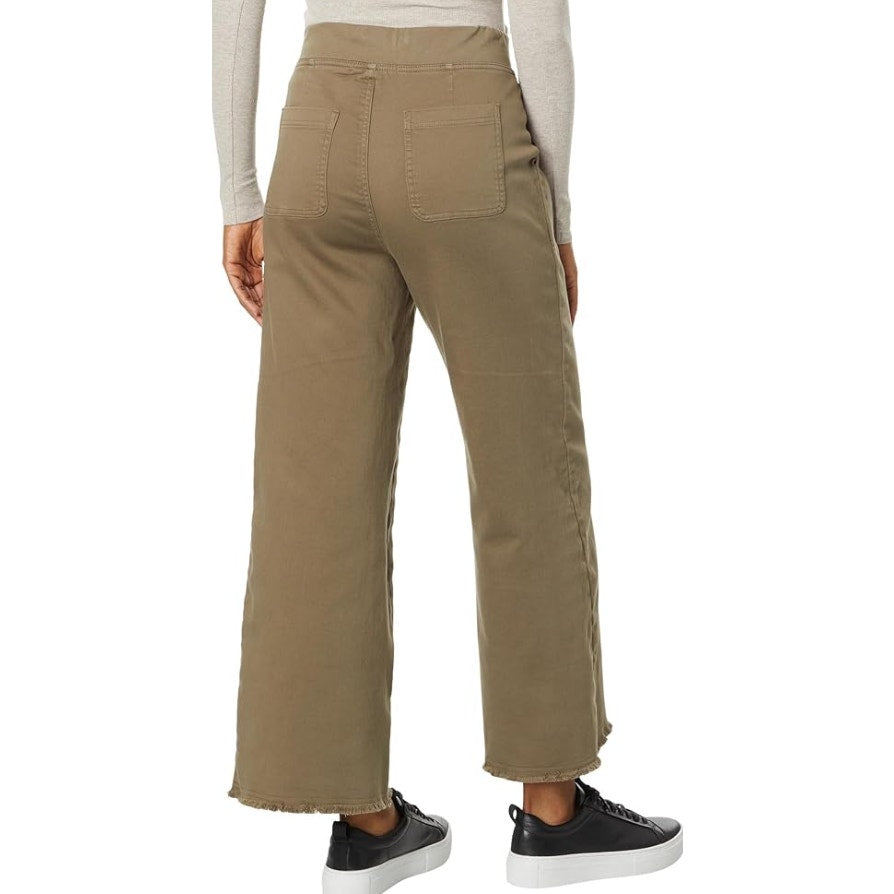 XCVI Women's Atlas Flared Leg Pants Small Tan Demitasse Pull-On Stretch NWT