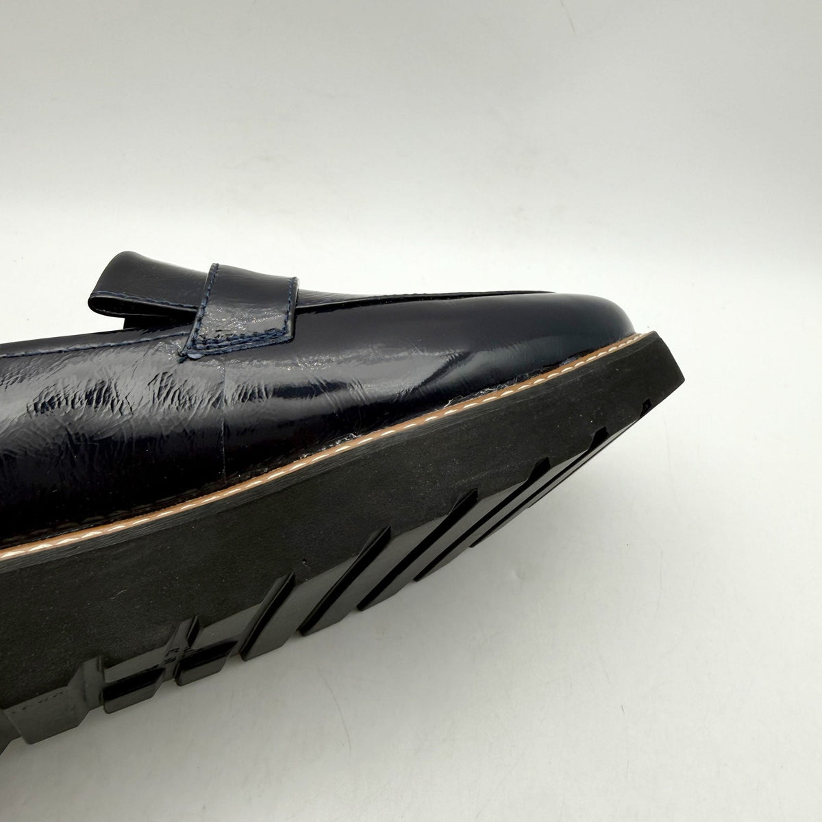 Naturalizer Womens Adiline Flat Loafers 11 Narrow Blue Leather Slip On NWOB
