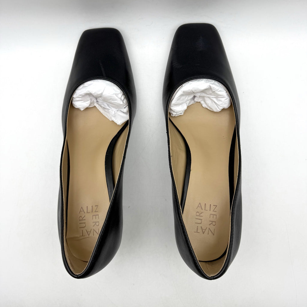 Naturalizer Womens Karina Pumps Size 7.5 Wide EU 38 Black Leather Heels NIB
