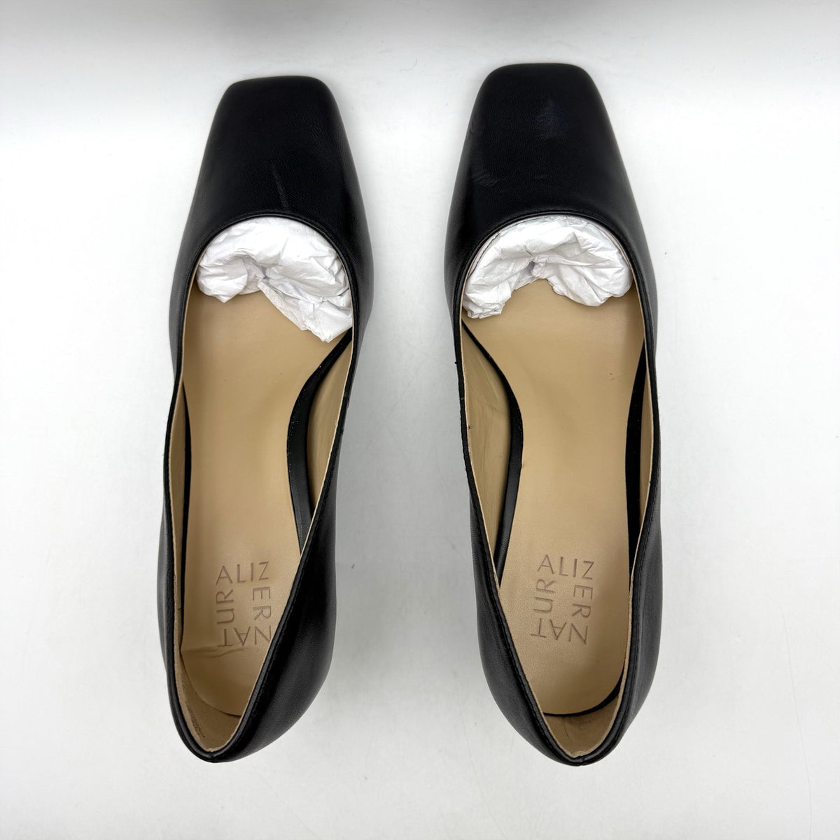 Naturalizer Womens Karina Pumps Size 7.5 Wide EU 38 Black Leather Heels NIB