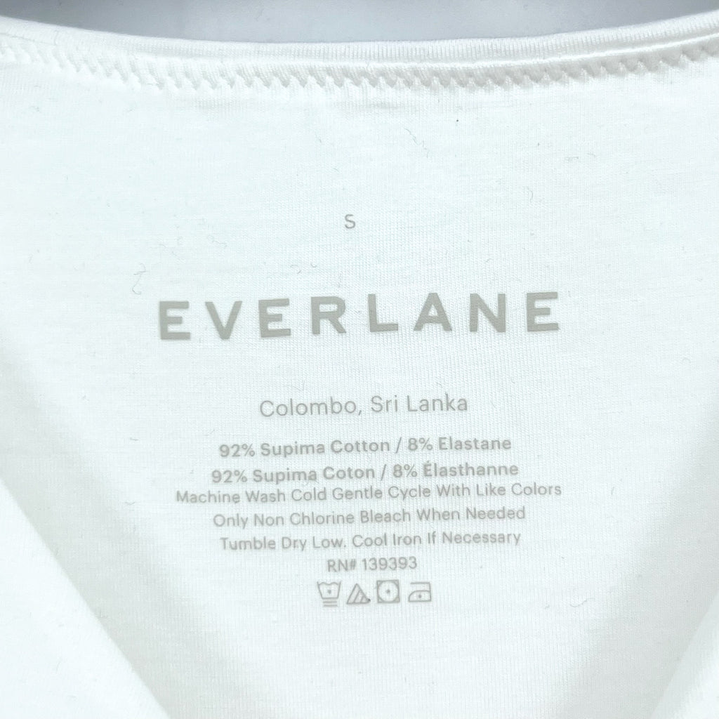 EVERLANE Women's The Cutaway Tank Bodysuit Small White Sleeveless NWT