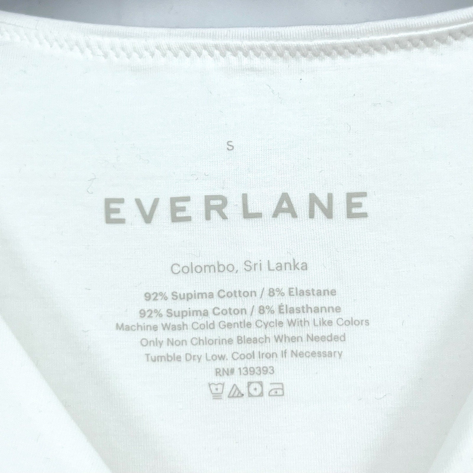 EVERLANE Women's The Cutaway Tank Bodysuit Small White Sleeveless NWT