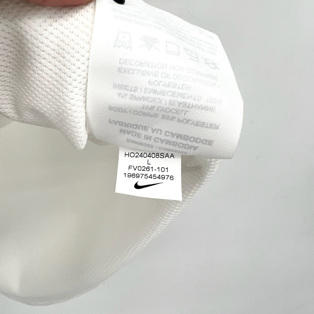 NIKE Womens Court Advantage Tennis T-Shirt Large White Short Sleeve Dri-Fit NWOT