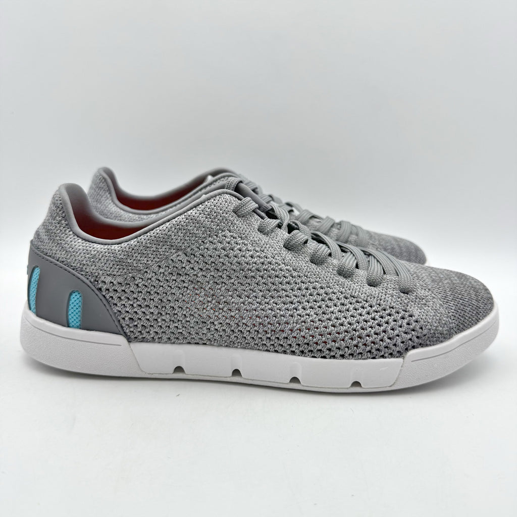 SWIMS Mens Tennis Knit 2.0 Casual Sneakers Size 8 EU 41 Grey Knit NWOB