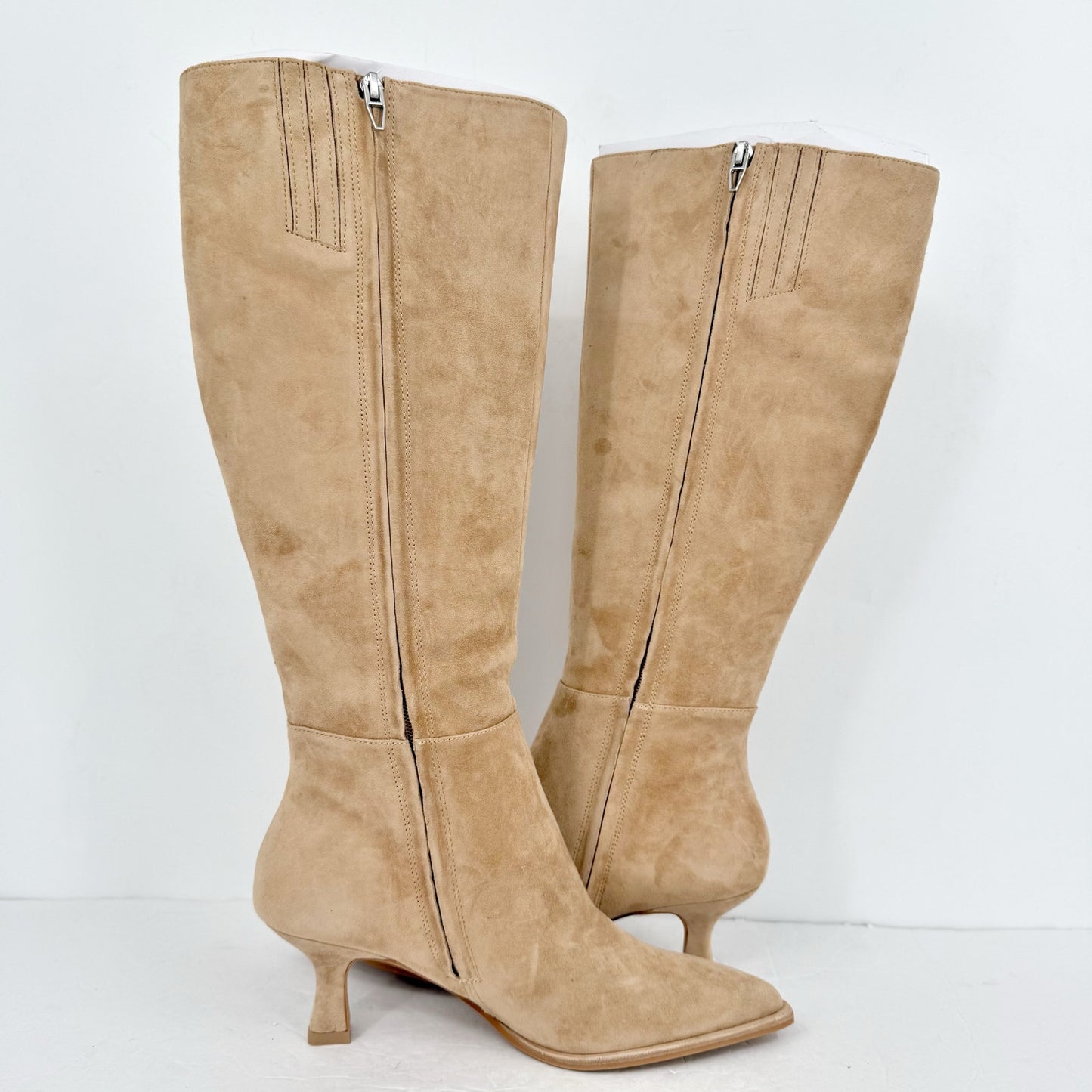 Dolce Vita Womens Auggie Knee High Heeled Boots US 8 M Tan Camel Leather NIB