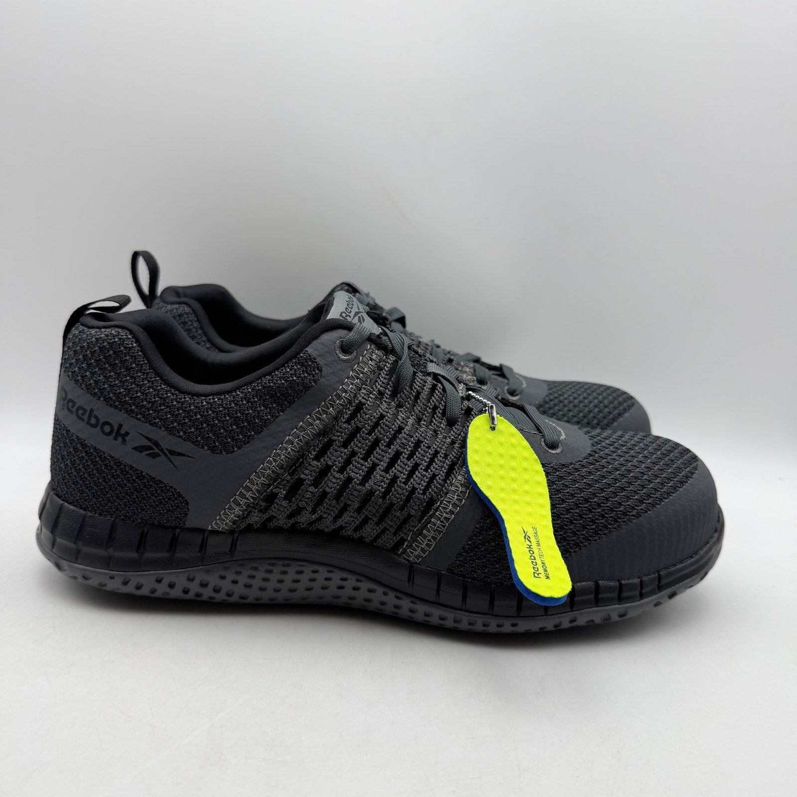 Reebok Mens Print Work ULTK Work Shoes US 8.5 M Grey Black Composite Toe NIB