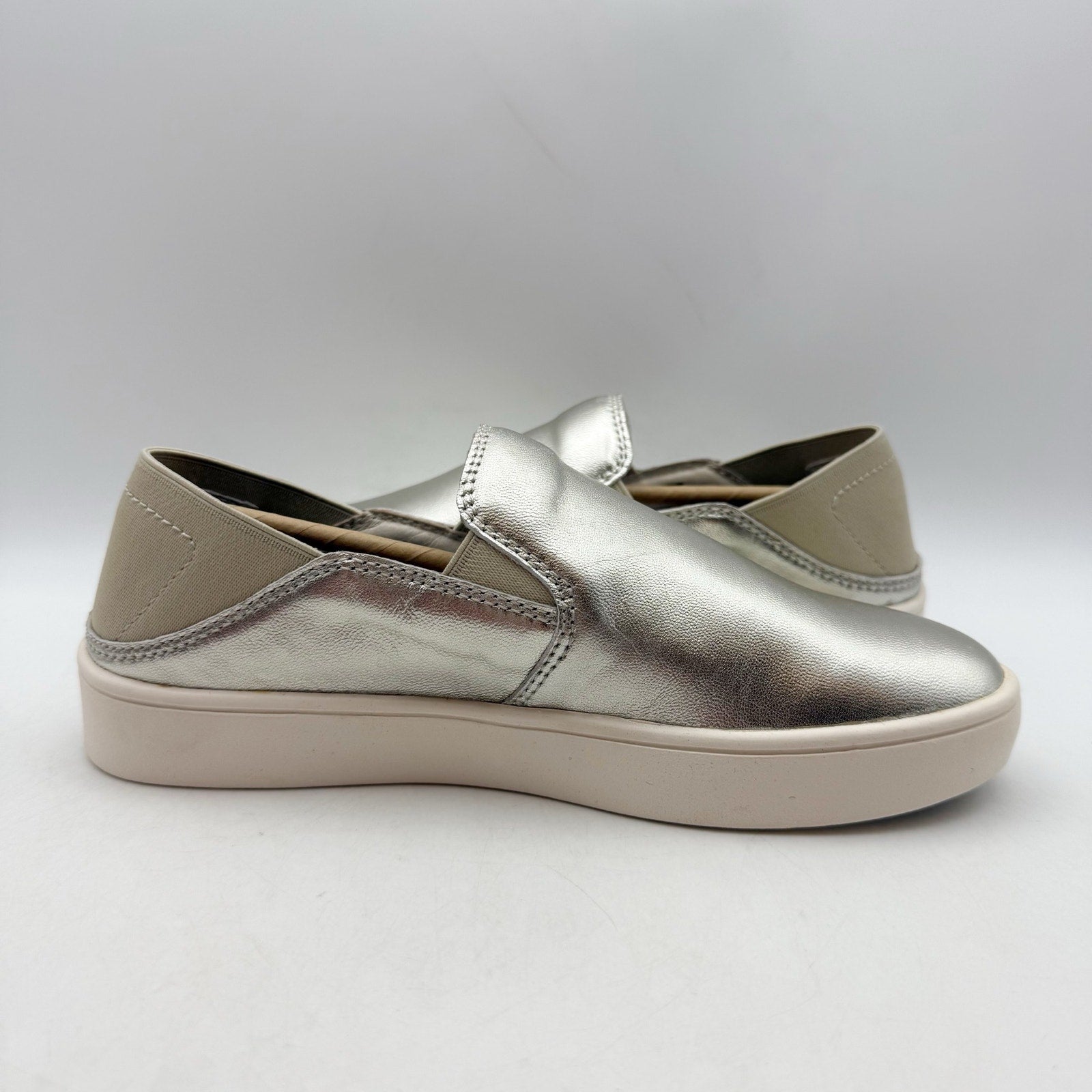 Spenco Womens Saylor Slip On Sneakers US 5 M EU 35 Champagne Gold Leather NIB