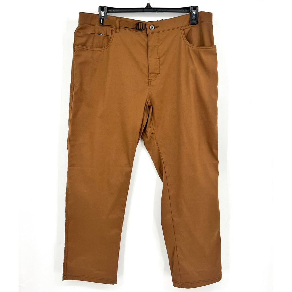 PRANA Men's Stretch Zion Top-Out Pants XL 36-38" Sepia Tan Straight Leg NWT
