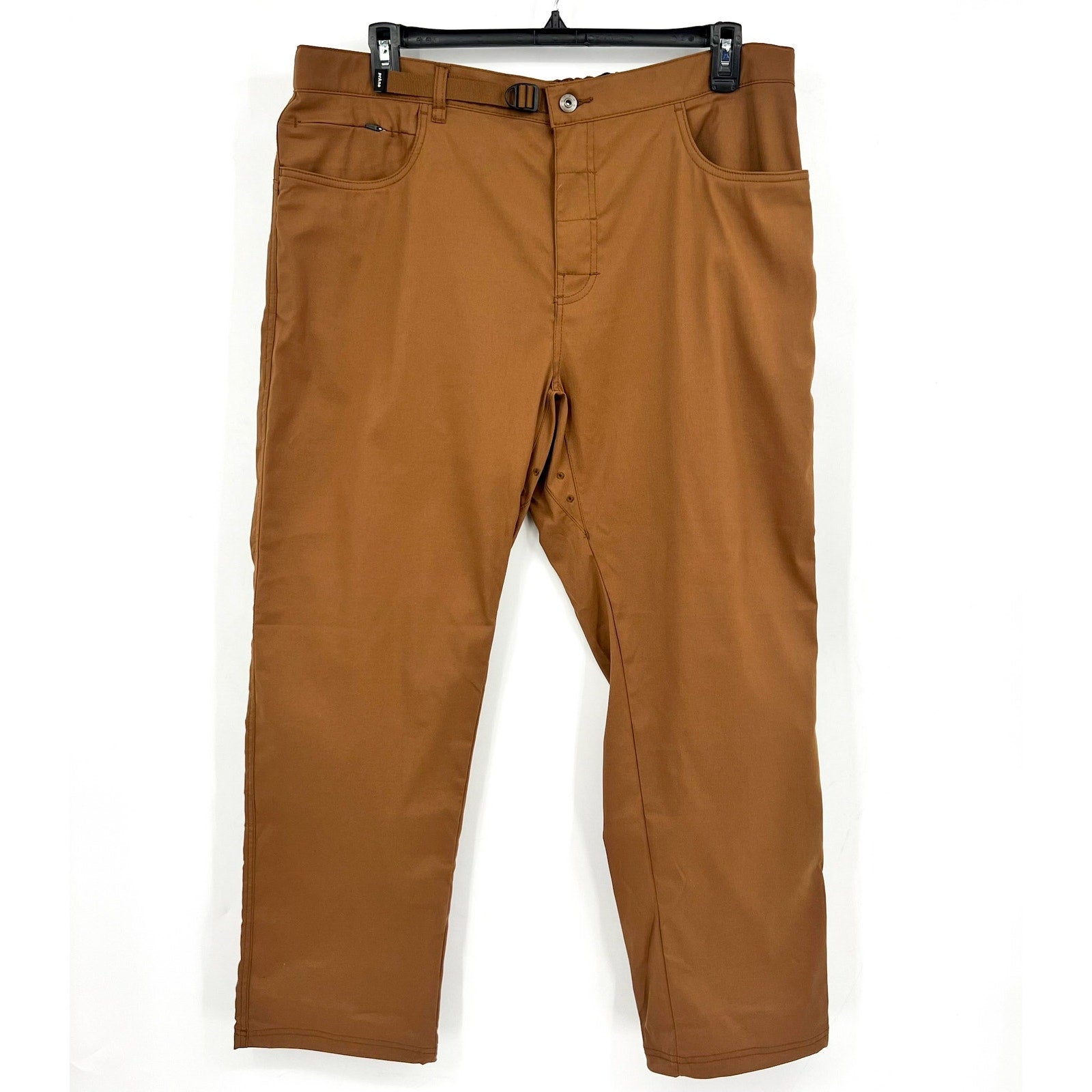 PRANA Men's Stretch Zion Top-Out Pants XL 36-38" Sepia Tan Straight Leg NWT
