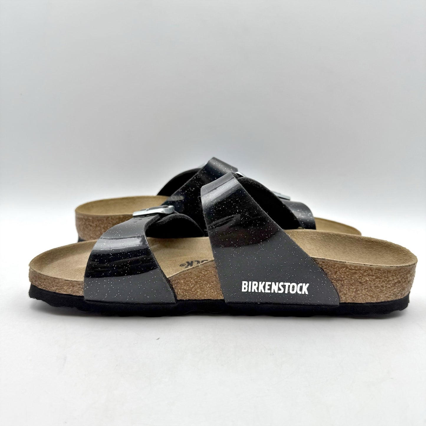 Birkenstock Womens Sydney Birko Flor Graceful Sandals EU 37 US 6 Black NWOB
