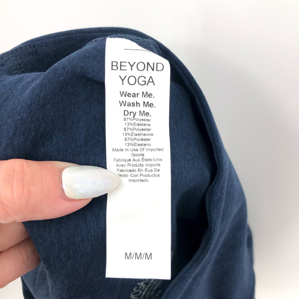 BEYOND YOGA Women's Out Of Pocket Midi Legging Medium Nocturnal Navy Blue NWT