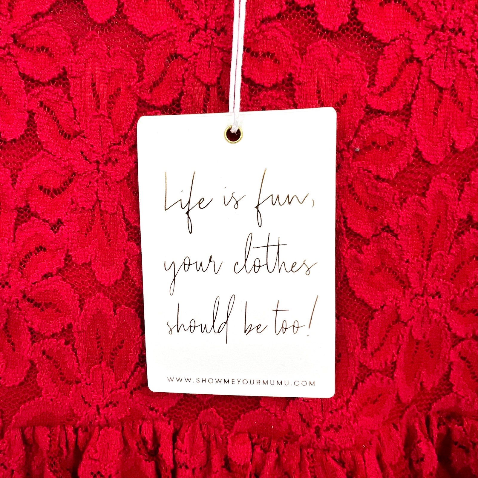 SHOW ME YOUR MUMU Ricci Lace Skort Dress Medium Radiant Red Sleeveless NWT