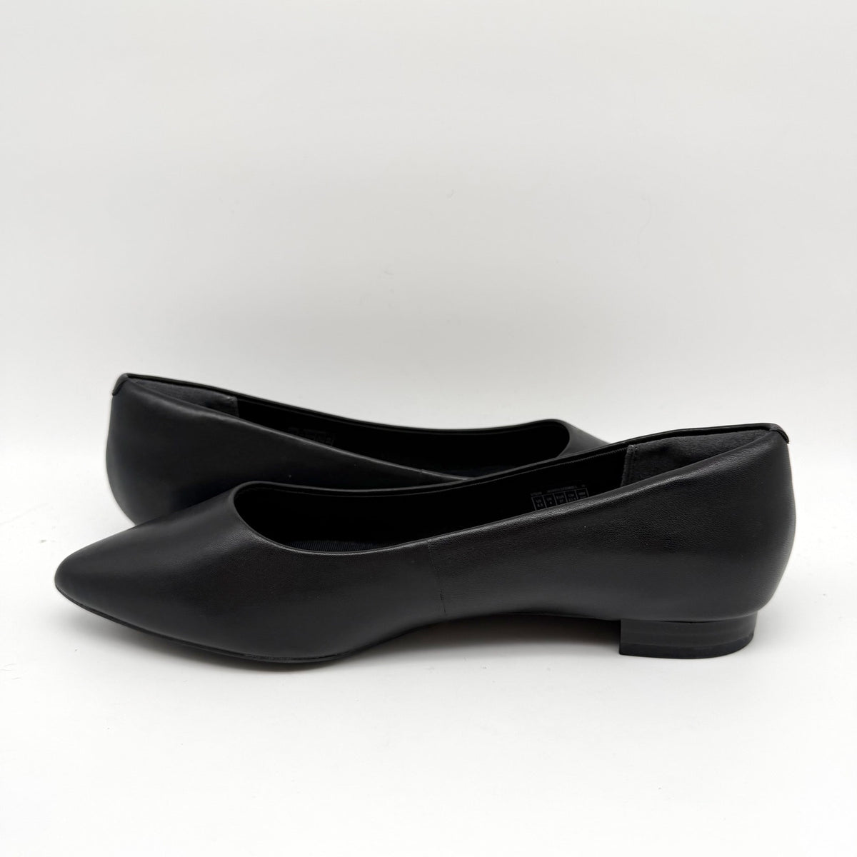 Rockport Womens Total Motion Adelyn Ballet Flats US 6.5 Wide Black Leather NIB