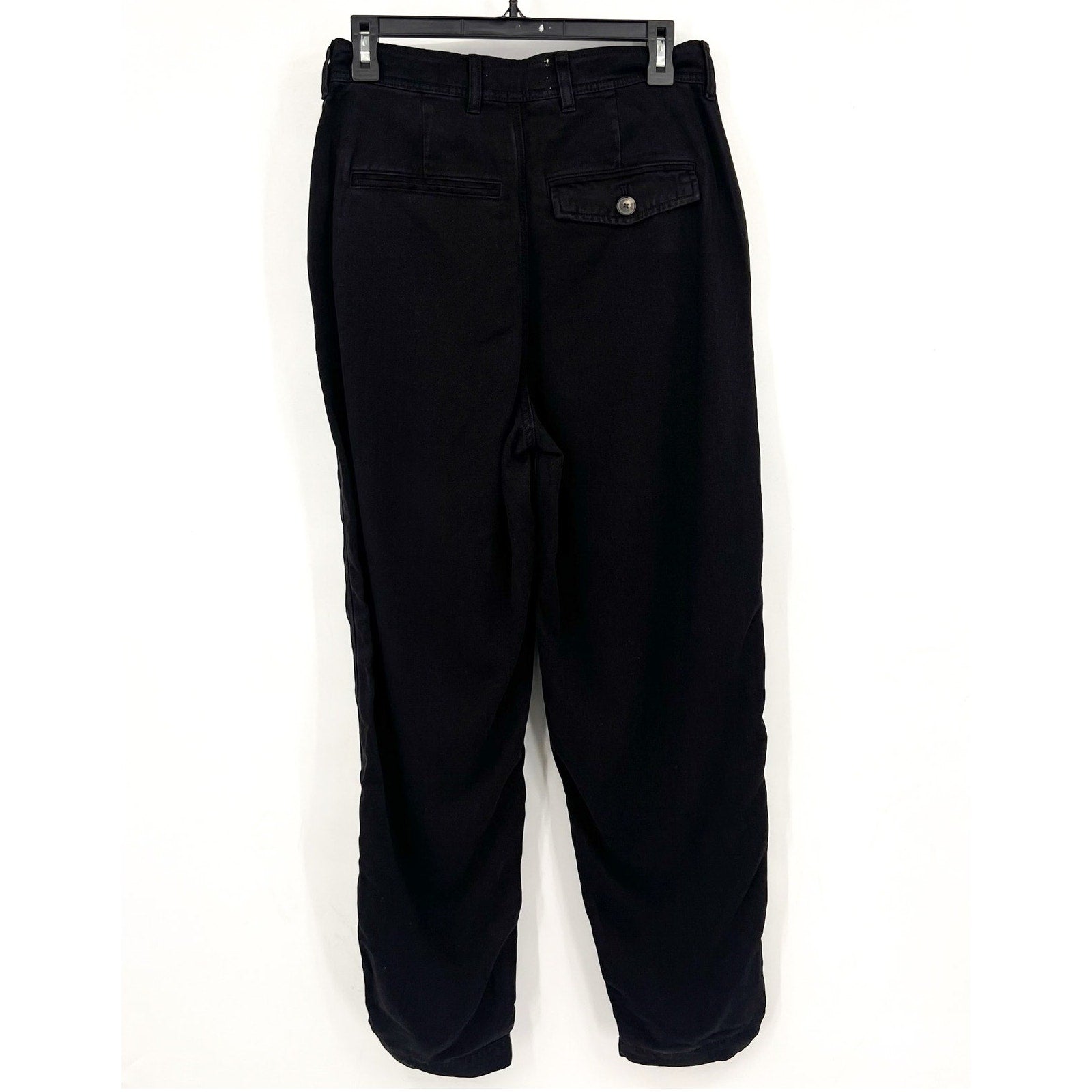 EVERLANE Women's The Relaxed Chino Pants Size 2 Black Buttersoft Barrel Fit NWT